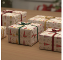 Papel de Embrulho 70cm Crimson Snowflake