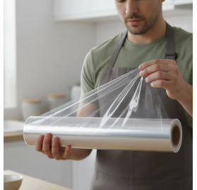 Papel Celofane transparente em rolo 70cm 50 metros