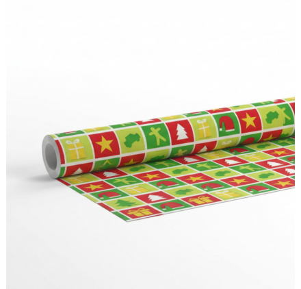 Papel de Embrulho 70cm Festive Patchwork