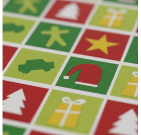 Papel de Embrulho 70cm Festive Patchwork