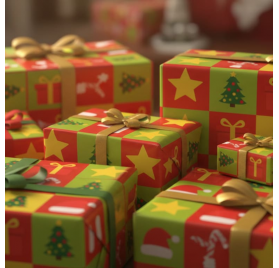 Papel de Embrulho 70cm Festive Patchwork