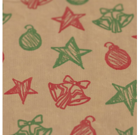 Papel de Embrulho 70cm Christmas Charm