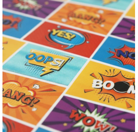 Papel de Embrulho 70cm Comic Burst