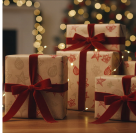 Papel de Embrulho 70cm Festive Red Sparkle