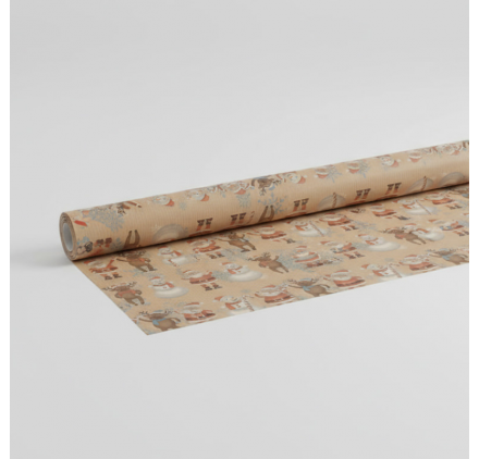 Papel de Embrulho Santa's Mirthful
