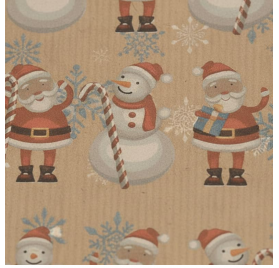 Papel de Embrulho Santa's Mirthful