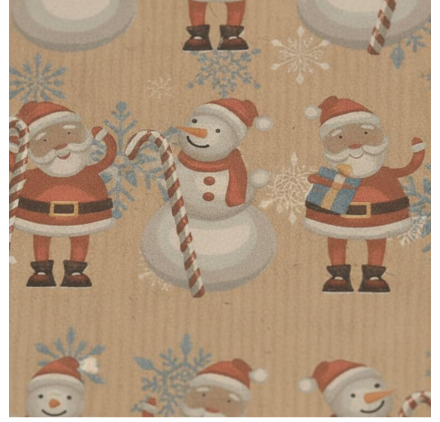 Papel de Embrulho Santa's Mirthful
