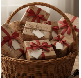 Papel de Embrulho 70cm Santa's Mirthful
