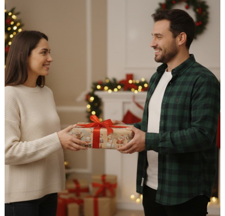 Papel de Embrulho Santa's Mirthful