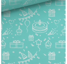 Papel de Embrulho 70cm Mint Jubilee