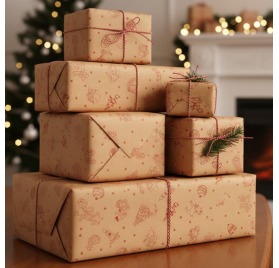 Papel de Embrulho 70cm Evergreen Elegance