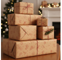 Papel de Embrulho 70cm Crimson Starlight