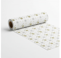 Papel de Embrulho 70cm Golden Snowflake