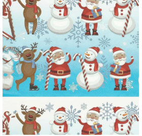 Papel de Embrulho 70cm Santa's Festive Gathering