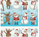 Papel de Embrulho 70cm Santa's Festive Gathering
