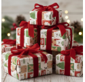 Papel de Embrulho 70cm Christmas Patchwork