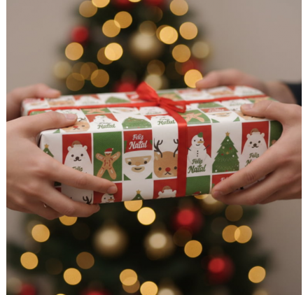 Carta da Regalo 70cm Christmas Patchwork