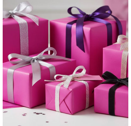 Papel de Embrulho 70cm Verjurado Festive Fuchsia