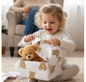 Papel de Embrulho 70cm Bear Parade