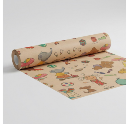 Papel de Embrulho 70cm Playful Pals Patchwork Papel de Embrulho 70cm Playful Pals Patchwork