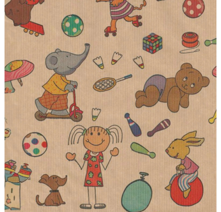 Papel de Embrulho 70cm Playful Pals Patchwork Papel de Embrulho 70cm Playful Pals Patchwork