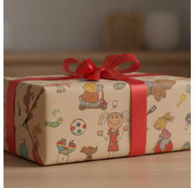 Papel de Embrulho 70cm Playful Pals Patchwork
