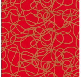 Papel de Embrulho 70cm Scarlet Scribbles