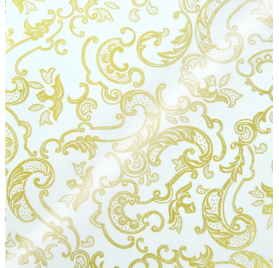 Papel de Embrulho 70cm Golden Paisley Whimsy