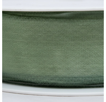 Fita organza verde aramada 25mm x 25m