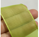 Fita tafetá amarela aramada 25mm x 25m