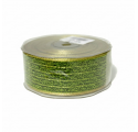 Fita lipari verde com rebordo dourado