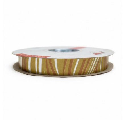 Nastro righe giallo rame 19mm x 100m