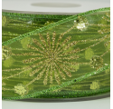 Nastro verde con brillantini 62mm x 15m