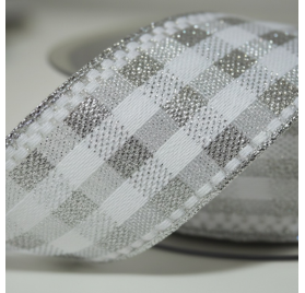 Fita tecida chanel prata