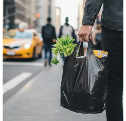 Sacchetti di plastica con manico per supermercato