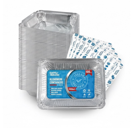 Aluminum take away tray Rebelde To Go 1000ml