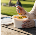 Pack 50 uni. Taça plástica sopa take away para sopa 500ml