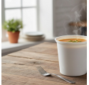 Pack 25 uni. Taça plástica sopa take away para sopa 1000ml