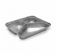 Pack 100 uni. Forma de aluminio retangular 360ml 230ml 170ml tripla divisória