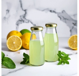 Bottiglia per Succhi 250ml con Tappo Dorato