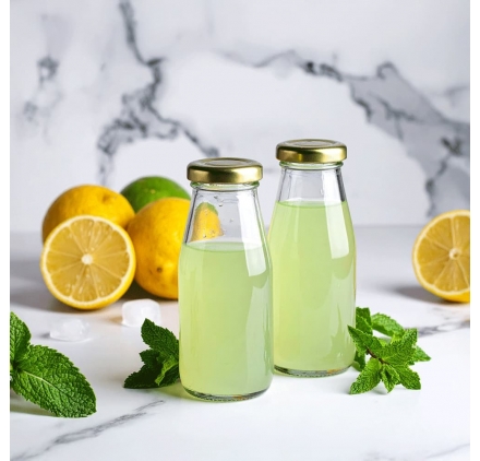 Garrafa para Sumos 250ml com Tampa Dourada