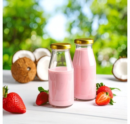 Garrafa para Sumos 250ml com Tampa Dourada