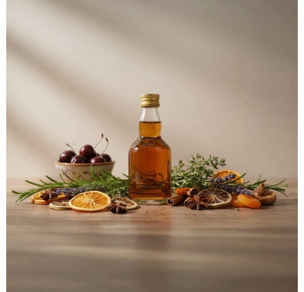 Bottiglia in Vetro Avalon 50ml con Tappo Dorato
