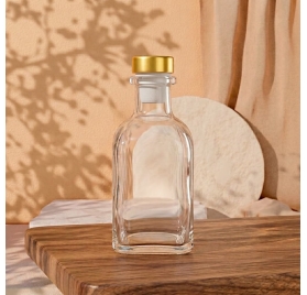 Garrafa de vidro Safira 100ml com tampa de cortiça
