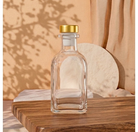 Garrafa de vidro Safira 100ml com tampa de cortiça