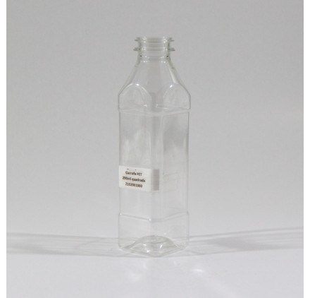 Bottiglia PET 200ml Quadrata