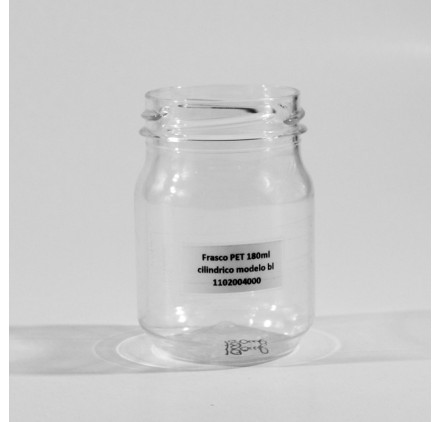 Frasco PET 180ml Cilíndrico modelo BL