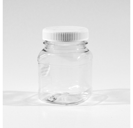 Frasco PET 200ml quadrado modelo BL