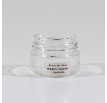 Frasco PET 50ml Cilíndrico modelo BL