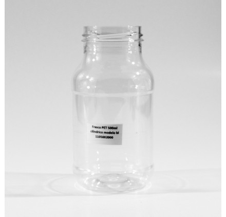 Frasco PET 500ml cilíndrico modelo BL
